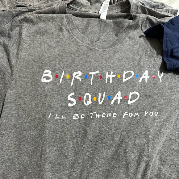 Birthday Friends Gang 1 Navy (Large) + 4 Grey (2 Large + 2 Med) - Picture 3 of 6
